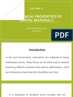 Lec 2 Mechanical Properties of Dental Materiasl