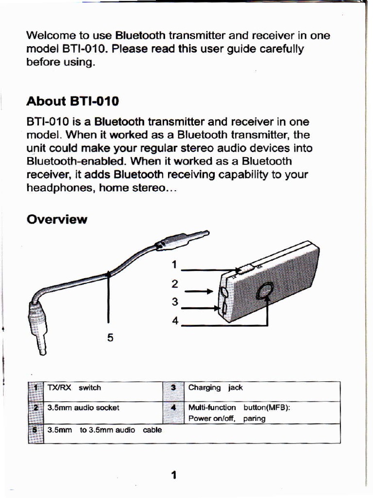 Spectra Bluetooth TX and RX BTI-010 | PDF | Bluetooth | Wireless