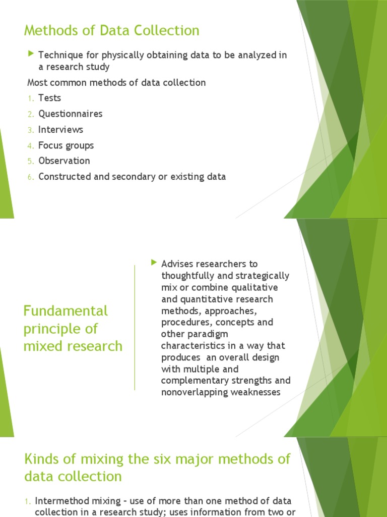 Methods of Data Collection - CGS | PDF | Qualitative Research | Focus Group