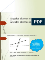 3 - Ângulos Alternos Externos e Alternos Internos