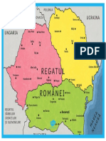 Harta Romaniei 1918 Color A4 PDF