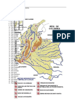Mapa de Colombia - Hidrografia