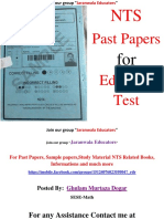 NTS Past Papers Educators PDF