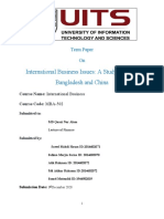 International Business Issues: A Study Between Bangladesh and China