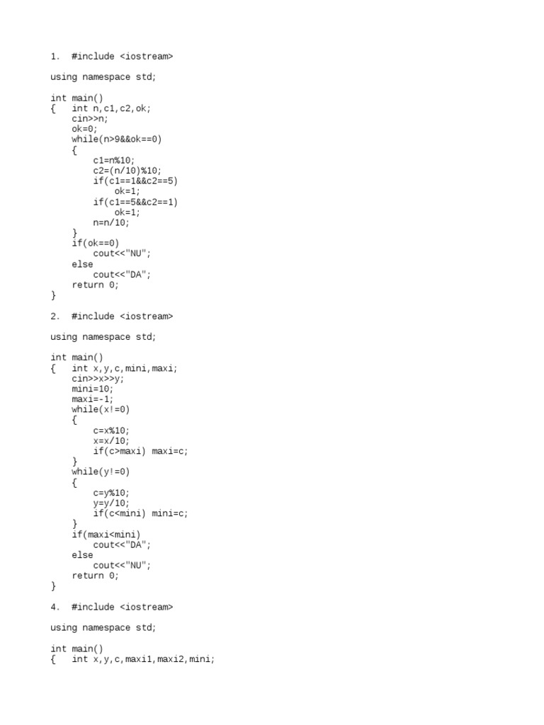 Algoritmos en C++ para Análisis de Números | PDF | Métodos y materiales ...