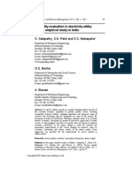 Service Quality Evaluation in Electricity Utility Industry: An Empirical Study in India