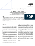 Microstructure and Mechanical Properties of Bainitic Low Carbon High Strength Plate Steels PDF