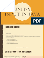 Unit-V Input in Java: Computer Applications-Lorven Public School, Chandapura 1