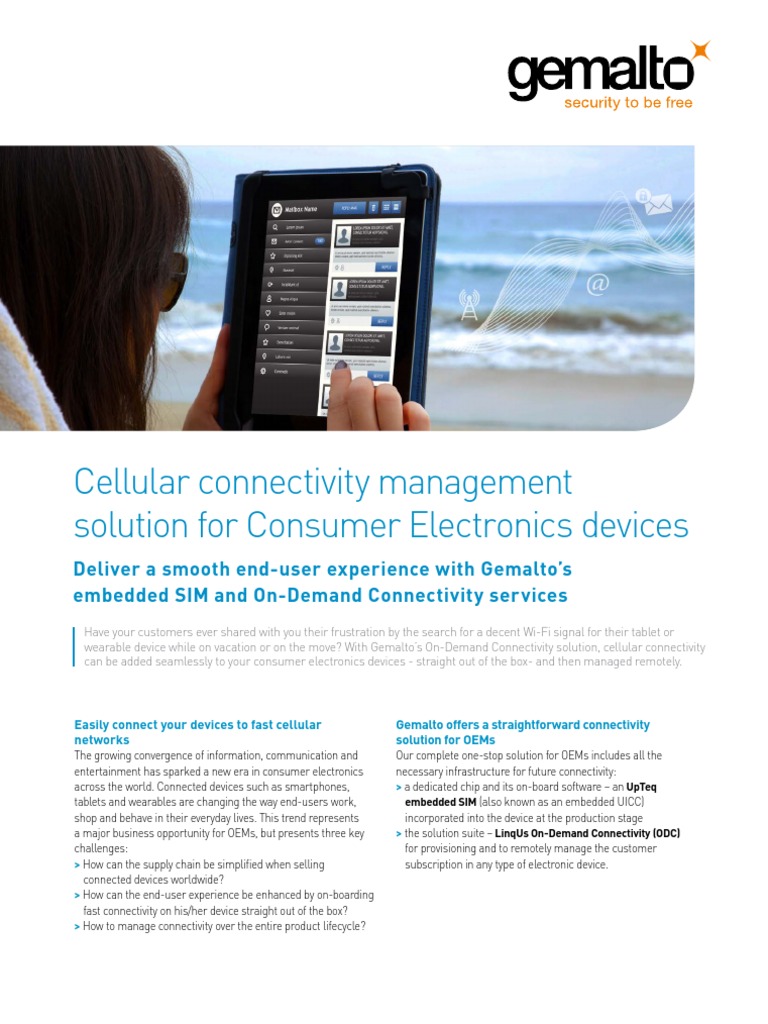 Cellular Connectivity Management Solution For Consumer Electronics ...