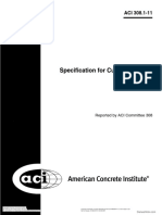 Specification For Curing Concrete: An ACI Standard