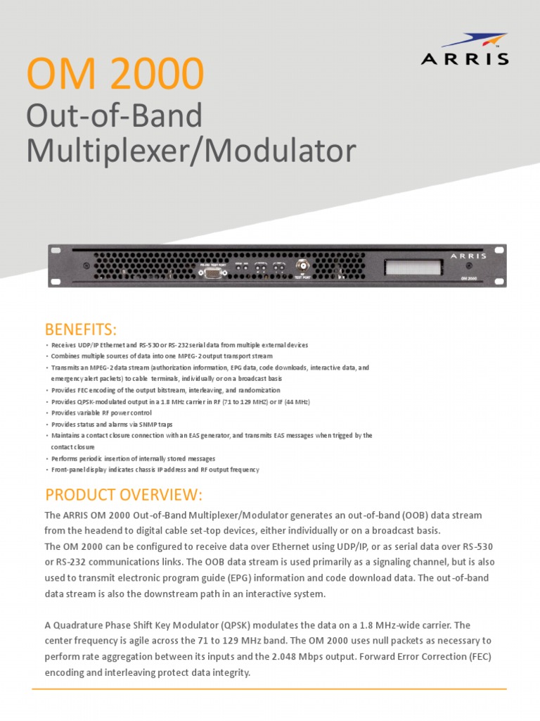 OutofBand Multiplexer/Modulator Benefits PDF Modulation