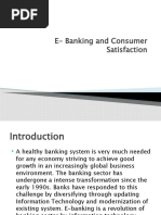 E - Banking and Consumer Satisfaction