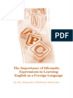 Research Paper The Importance of Idiomatic Expressions in Learning English As A Foreign Language Ma Alejandra Villalobos Matarrita