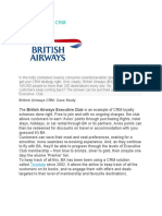 British Airways CRM: Case Study