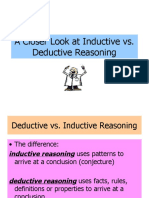 A Closer Look at Inductive vs. Deductive Reasoning