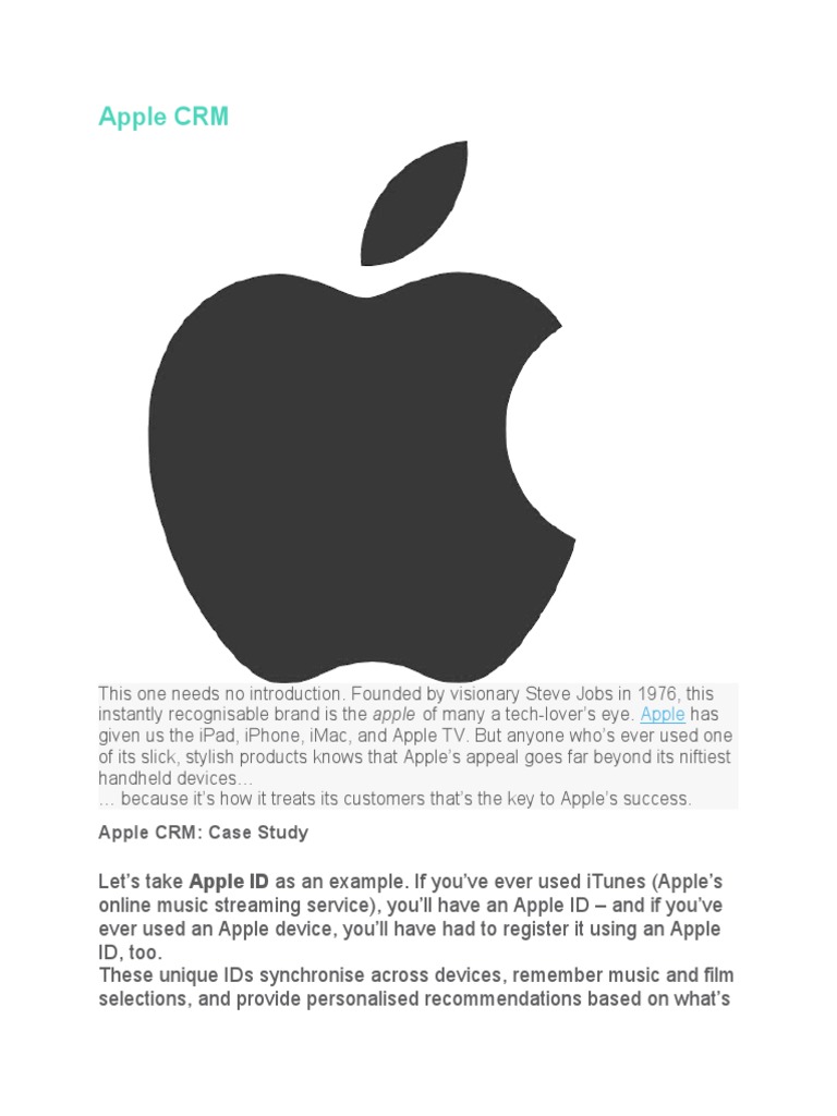 apple crm case study pdf