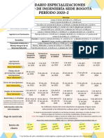 Calendario Especializaciones Facultad de Ingenieria 2020-2