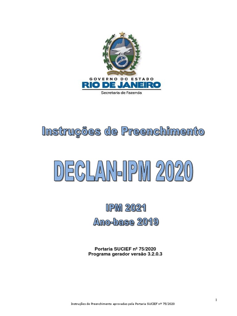Instruções para Transmissão da DECLAN-IPM | PDF | Janela (informática ...