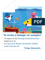 Tarjeta Baby Shark