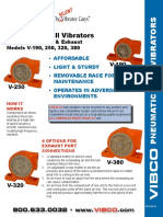 Pneumatic Ball Vibrators: With Side Air Inlet & Exhaust Models V-190, 250, 320, 380