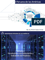 Formulacion y Evaluacion de Proyectos - Semana 01