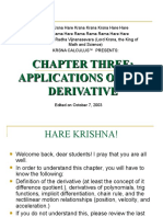 Chapter Three: Applications of The Derivative