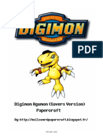 Digimon Agumon (Savers Version) Papercraft: By: Http://hellswordpapercraft - Blogspot.fr