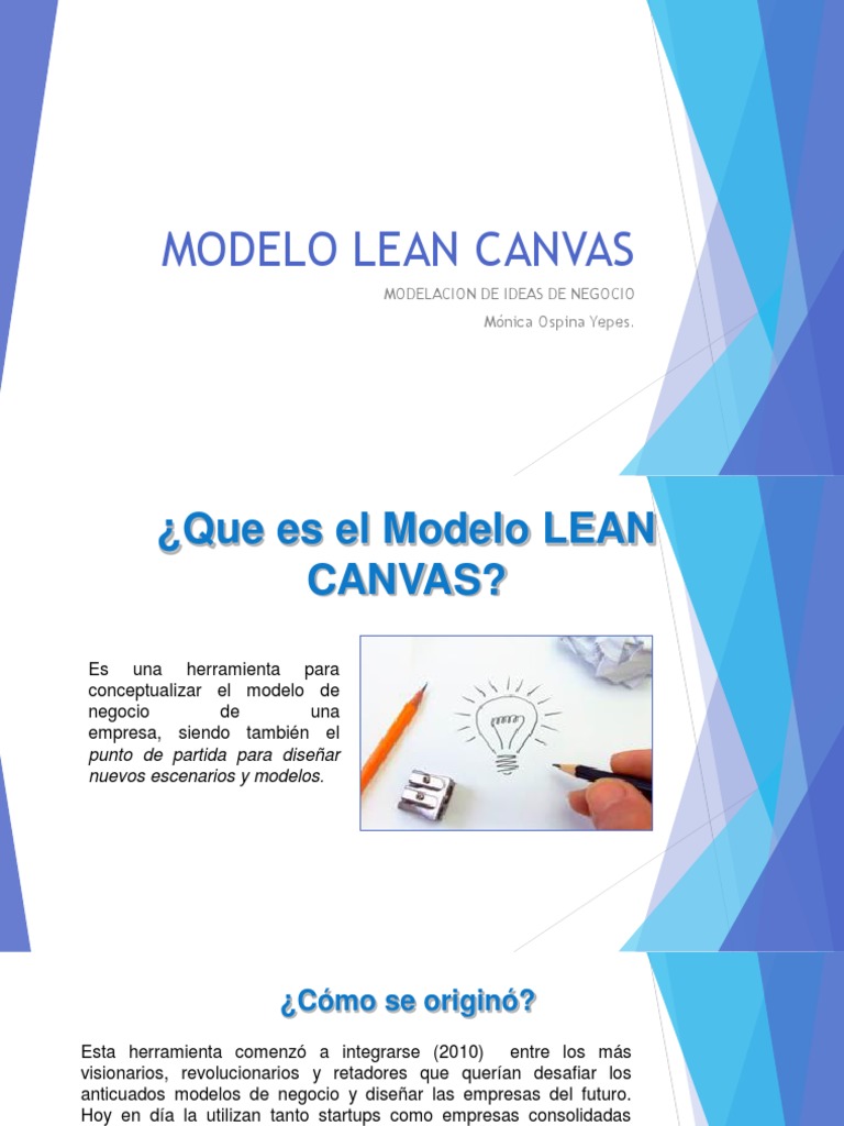 Guía del Modelo Lean Canvas | PDF | Empresa de inicio | Pequeñas ...