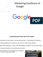 Marketing Excellence of Google PDF