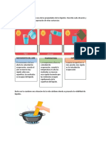 Propiedades de evaporación y viscosidad en líquidosDOCUMENTO