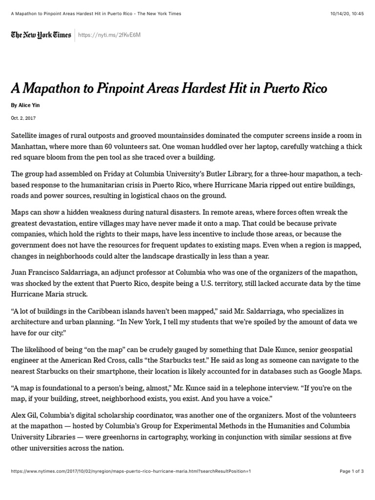 Mapping Hurricane Damage in Puerto Rico | PDF | Emergency Management ...