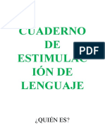 Cuaderno de Estimulación de Lenguaje - Trabajo