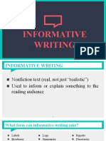 Informative Writing Report