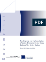 Documentation The Meaning and Implementation of Victim Orientation in The Treaty Bodies of The United Nations Berlin 2014