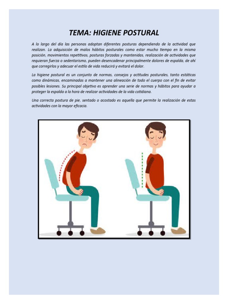 Importancia de la Higiene Postural | PDF | Relaciones personales ...