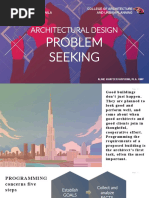 Architectural Design 1 - Lecture 10 - Problem Seeking