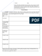 The True Story of The Three Little Pigs Textual Evidence Worksheet PDF