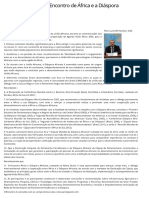 Documento Final Do Encontro de África e A Diáspora - Portal Da Câmara Dos Deputados