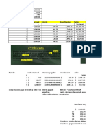 Análisis de amortización de capital e intereses a 7 periodos con tasa del 2