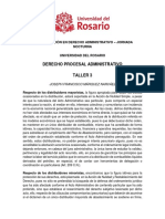 Derecho Procesal Administrativo - Taller 3