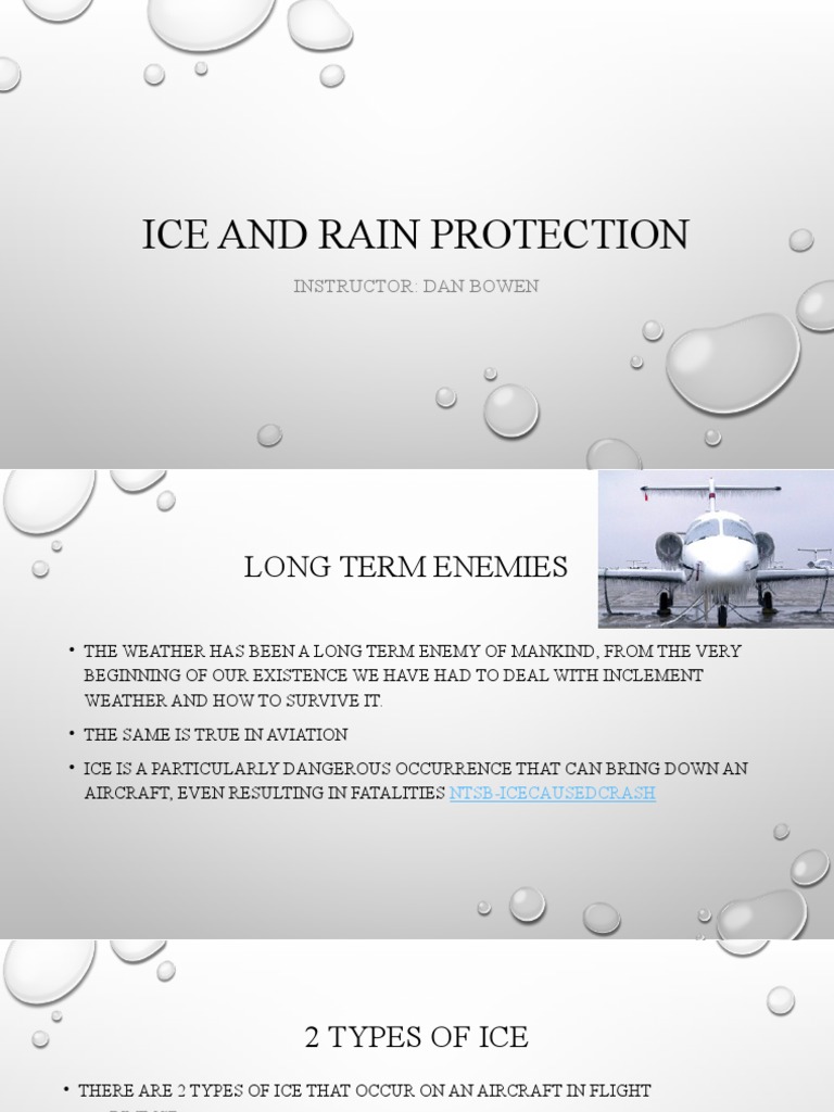 Aircraft Ice and Rain Protection Guide | PDF | Ice | Mechanical Engineering