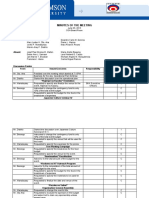 Minutes of The Meeting Revision of Op