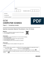 Computer Science: Paper 2 - Computing Concepts
