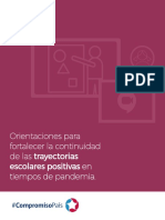 Orientaciones para fortalecer la continuidad de las trayectorias escolares positivas en tiempos de pandemia