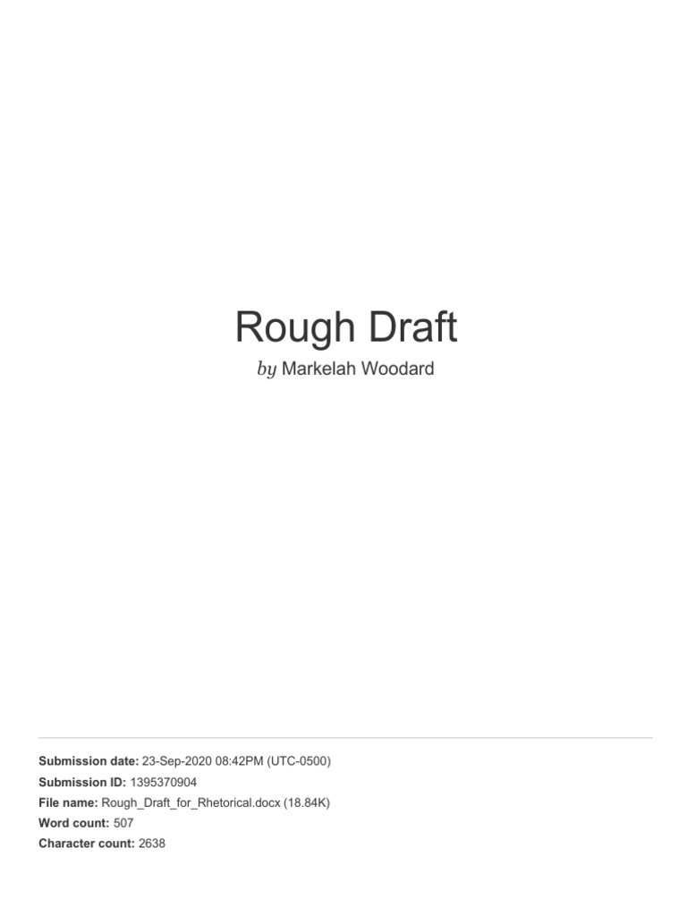 Rough Draft | PDF