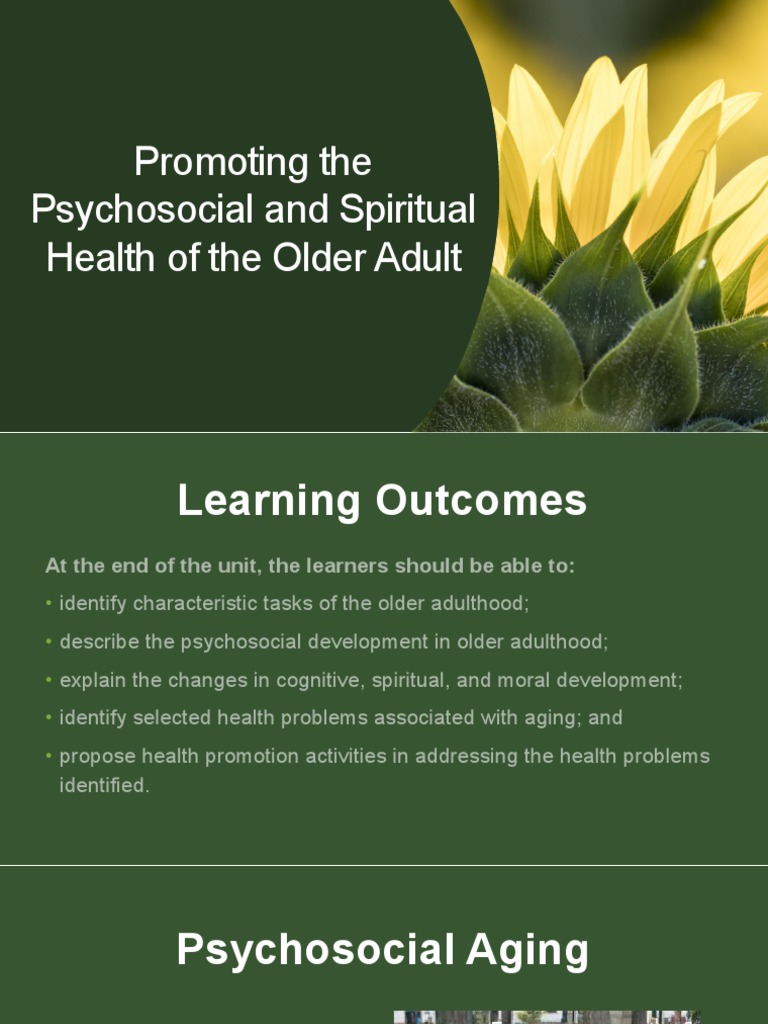 Psychosocial Health in Older Adults | PDF | Grief | Stress (Biology)