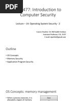 CSE 477: Introduction To Computer Security: Lecture - 14: Operating System Security - 2