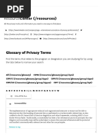 Resourcecenter (/resources) : Glossary of Privacy Terms