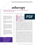 Aromatherapy: The Effect of Lavender On Anxiety and Sleep Quality in Patients Treated With Chemotherapy