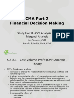 CMA Part 2 Financial Decision Making: CVP Analysis and Marginal Analysis